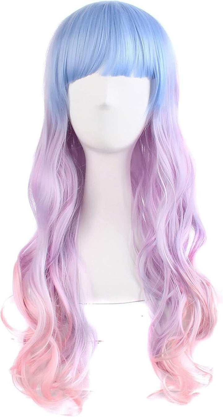 29.5" 75Cm Long Black Wigs for Women Long Straight Synthetic Black Wigs for Party Cosplay Halloween Anime((B-Black)