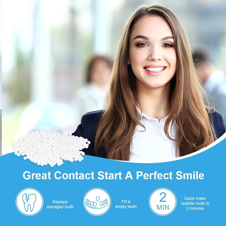 Temporary Tooth Repair Kit, 50G Temporary Tooth Filling Repair Thermal Beads Teeth Fixing Tooth Beads, Dental Tooth Filling Material for Fixing Filling Missing Broken Tooth