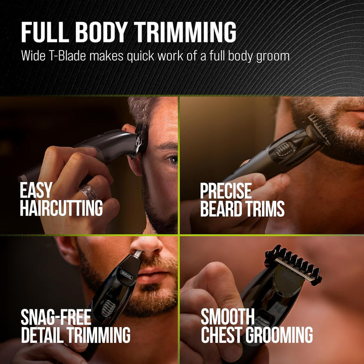 All-In-One Full Body Trimmer for Men – Cordless Rechargeable Beard, Hair & Body Grooming Kit with Hygienic Washable Blades, Lithium Battery, 210 Minute Runtime, 0.2Mm - 25Mm, Quick Charge