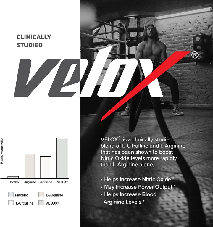 3,000Mg Nitric Oxide Supplement - 99% Purified L-Arginine and L-Citrulline - Beet Root - Clinically Studied Velox Blend - Nitric Oxide Booster for Men - 120 Capsules -