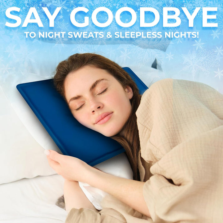 Cooling Gel Pillow Magic Multi-Function W/Cooling Relief Pillow Cushion Mat Absorbs and Dissipates Heat | Helps Improve Quality of Sleep and Optimal Sleeping Temperature - Pack of 2 (30X40Cm)