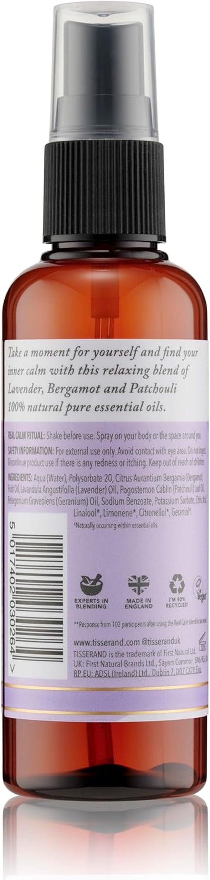 Aromatherapy - Real Calm Moodfix Mist - 100% Pure Essential Oil - Lavender, Bergamot, and Patchouli - Calming Aromatherapy - 100Ml