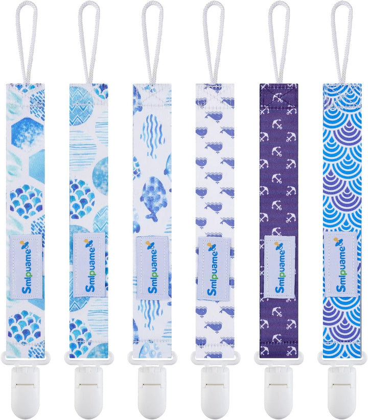 Dummy Clips Girl,6 Pack BPA Free Soother Chain,Pacifier Holder Clips for Teether Toy,Baby Dummy Strap Clip Universal Design Fit All Pacifiers Baby Teething Toys,Newborn Baby Shower(Fruit)