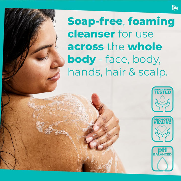 Gentle Wash (500G) for Dry, Sensitive Skin, Ph Balanced, Unscented, Soap Free, Moisturising Soap Alternative That Lathers for Dry Skin Eczema, Psoriasis, Dermatitis for Whole Body