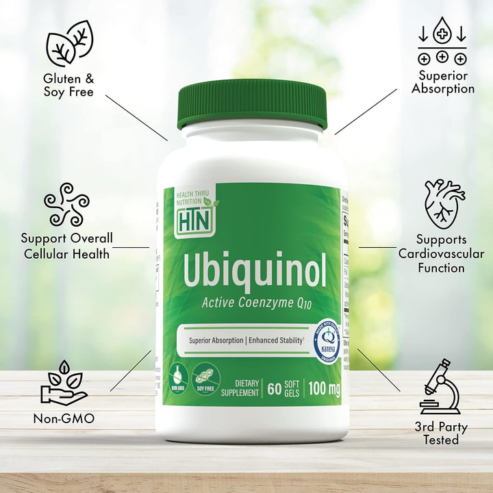 Ubiquinol 100Mg 60 (Soy-Free) (Non-Gmo) EAF Coq10 (Enhanced Absorption Formula Coenzyme Q10 as Kaneka Ubiquinol) by  (60 Softgels)