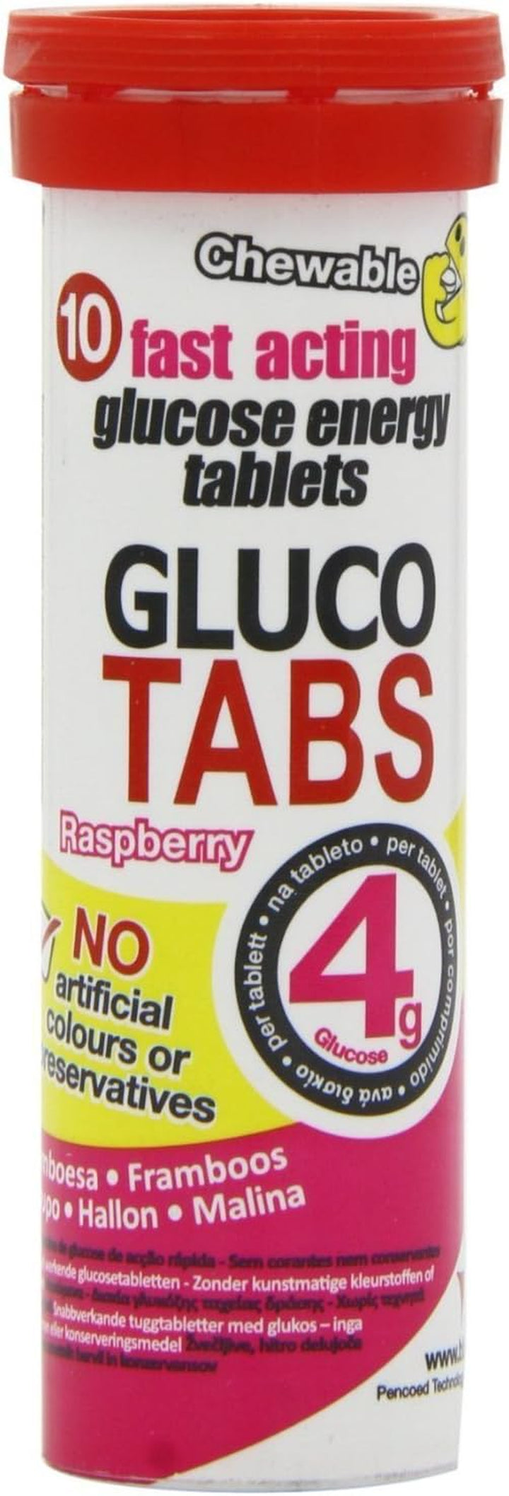 Juicy Raspberry - Fast Acting Glucose- 10 Tabs (Pack of 2)