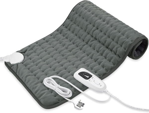 Heating Pad, Electric Heat Pad for Back Neck Shoulders, Heat Pad with 6 Levels Heating,4 Time Settings