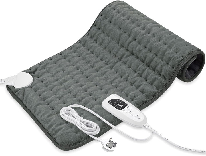 Heating Pad, Electric Heat Pad for Back Neck Shoulders, Heat Pad with 6 Levels Heating,4 Time Settings