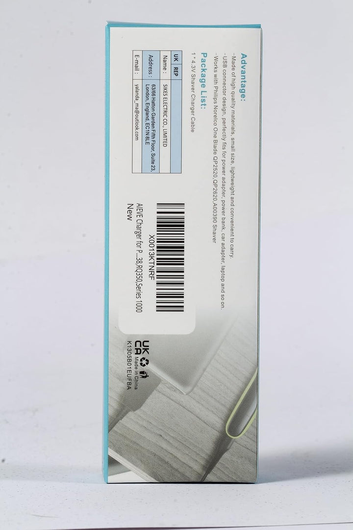 Charger for Philips One Blade QP2520, 4.3V USB Charging Cable A00390 Replacement Charger Cord for Philips Norelco One Blade QP2520, QP2620