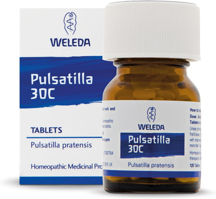 Pulsatilla 30C, Homeopathic Medicinal Product, Pulsatilla Pratensis 30C, Vegetarian, 125 Tabs