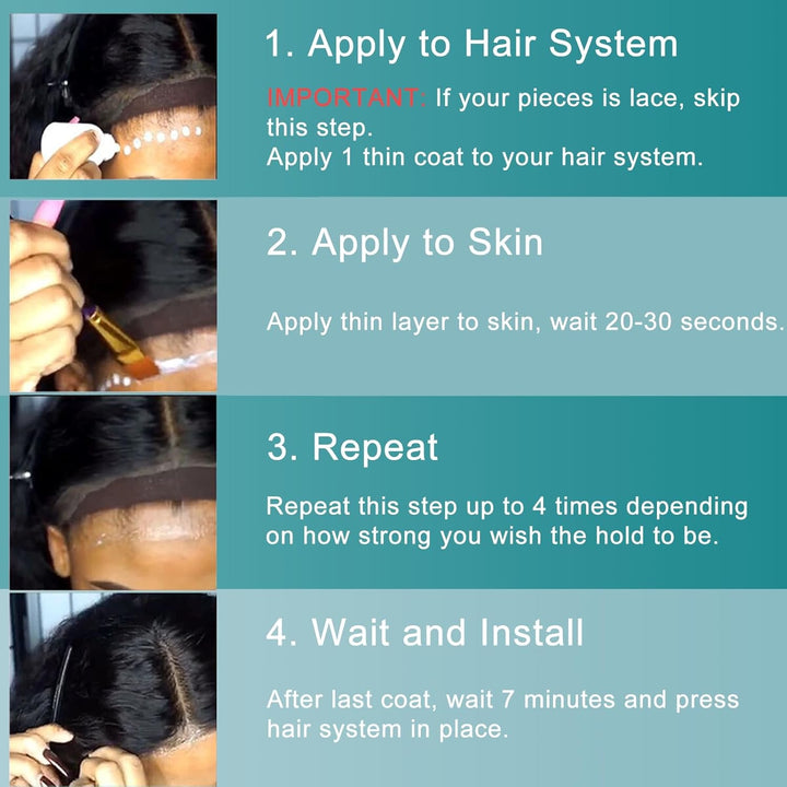 Lace Wig Glue - 38Ml Strong Hold Invisible Bonding Adhesive for Wigs - Waterproof Latex-Free and Oil-Resistant Adhesive