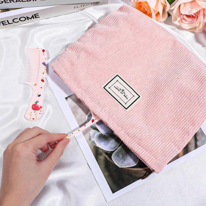 4Pcs Baby Hair Comb, Kids Hair Brush Set for Girls Boys, Cute Hair Comb Set Toddler Hair Brush, Mini Comb Rat Tail Styling for Toddler Child'S Hair(Style A)