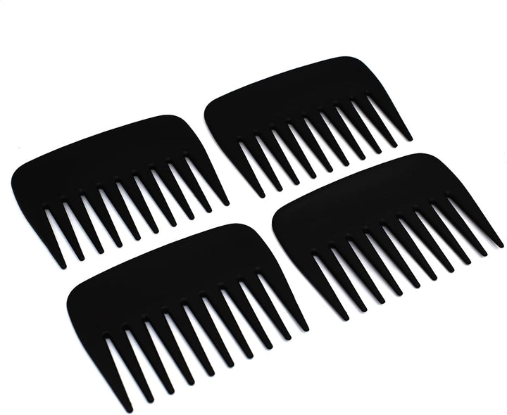 Professional Streaker Combs, anti Static Wide Tooth Hair Styling Detangling Comb Compact Palm-Sized No Handle Afro Comb for Men Women Curly Wavy Wig Salon Barber Home Office Travel Purse (1)