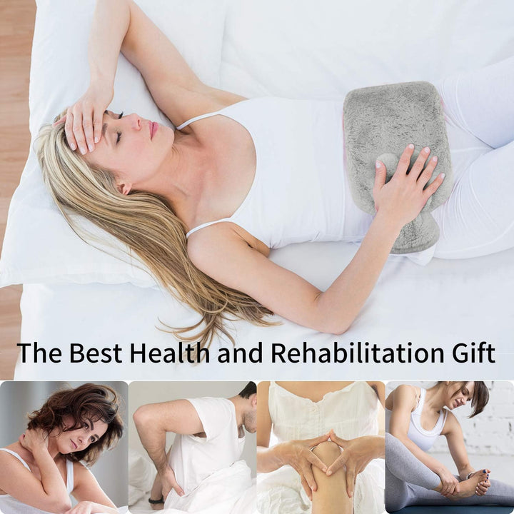 Hot Water Bottle with Cover - 1.8L Soft Fluff Hot Water Bottle, Comfortable, Safety, Heat Retention Good Performance, Warm in Winter, Suitable for Children, Baby, Adult, the Best Winter Gifts