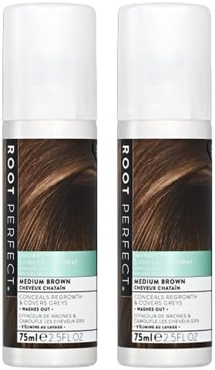 Root Touch up Spray – Dark Brown, Instant Root Concealer for Grey Coverage, Temporary Hair Colour Spray, Quick-Dry, Hair Disguise Solution, 75Ml