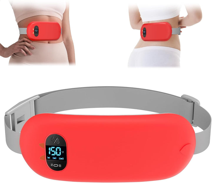 Heat Pad for Period Pain Relief, Upgraded 6 Heat Massage Modes Electric Fast Heating Pad for Lower Back Pain Cramp Heated Belt Menstrual Rechargeable USB Heating Pad Gifts for Women Girl Her Christmas