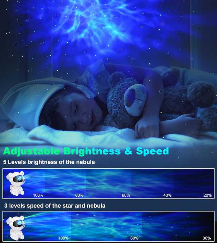 Astronaut Galaxy Projector, Spaceman Light Projector with Timer, Remote Control 360°Adjustable Space Projectors, Galaxy Star Projectors Starry Night Light for Bedroom Kids Adults Room Decor
