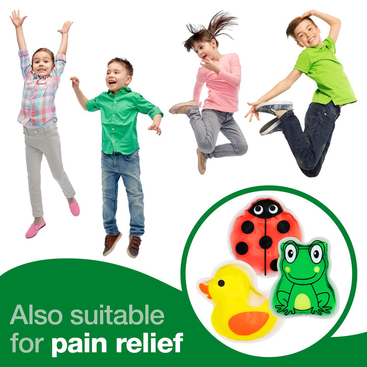 Hypagel Kids Gel Reusable Packs (Hot or Cold) - Pack of 3 for Bumps, Bruises, Muscle Pains
