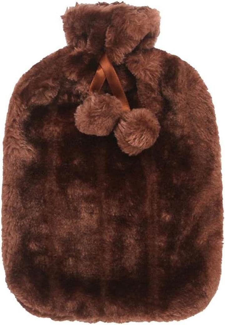 Hot Water Bottle | Cover Only | Thick Soft Fluffy Cover for 2L Hot Water Bag for Hot and Cold Compress Hand Feet Warmer Neck and Shoulder Pain Relief Extra Thick (Gray)