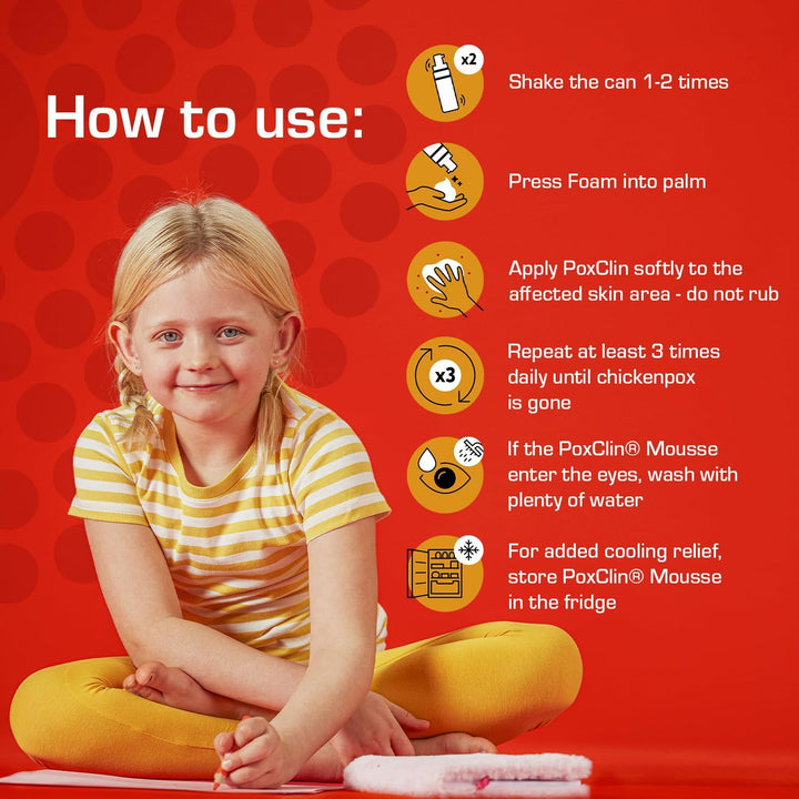 Coolmousse Chickenpox Treatment for Children, Relieve Symptoms and Itch of Chickenpox, Natural Ingredients, 100 Ml