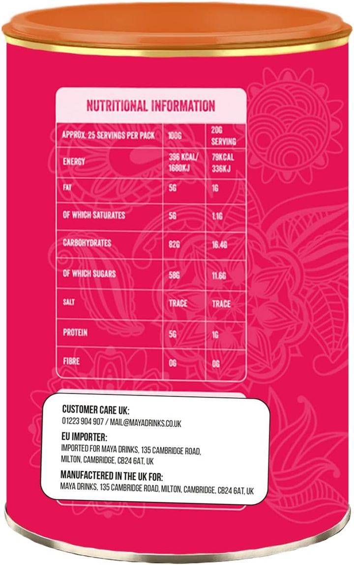 , Spiced Chai Latte Powder 500G (Pack of 1) - Just Add Water or Milk (25 Servings)