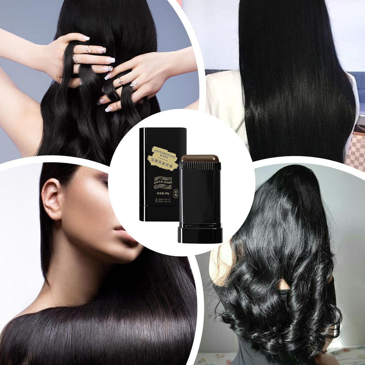 Safe and Convenient Comb Hair Dye, Upgraded Waterproof and Sweat Proof Hair Dye Stick, Ha-Ir D-Ye Concealer for Instant Gray Hairs Coverage, Portable Black D-Ye with Comb Applicator for Men Women