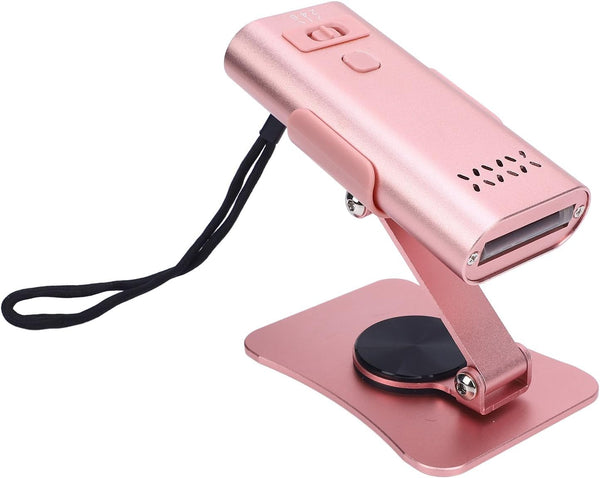 Fast Curing Hair Extension Lamp with Adjustable Brightness Levels, LED Hair Extension Lamp for Home Salon Use, 6W Output Power (Rose Gold)