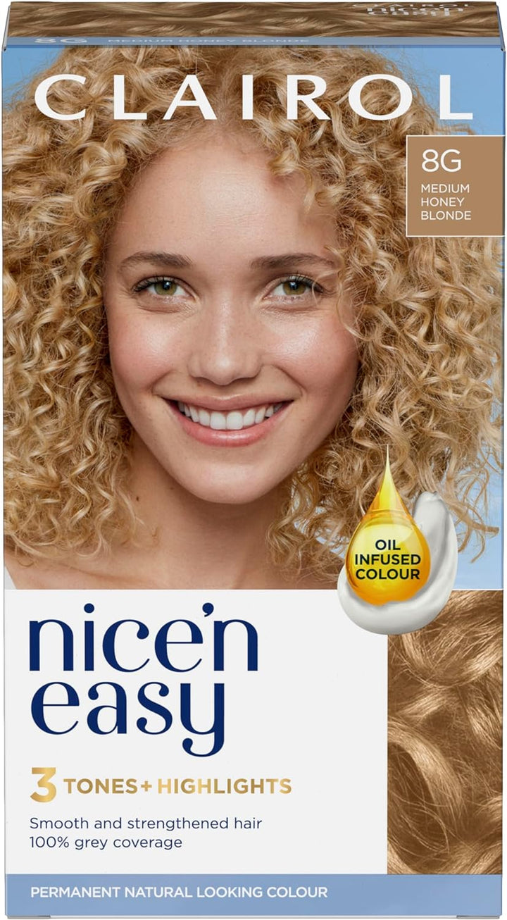 Nice'N Easy Crème, Natural Looking Oil Infused Permanent Hair Dye, 6R Light Auburn, Packaging May Vary