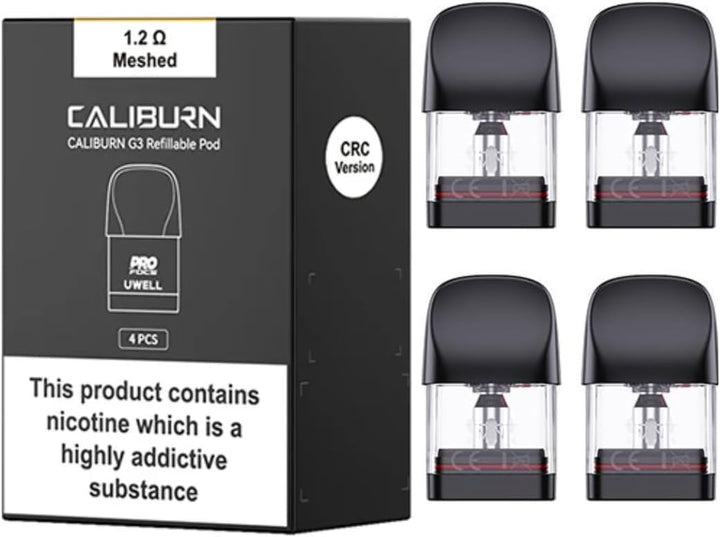 Uwell Caliburn G3 Pods (0.4Ohm) - 4 Pack - Compatible with Caliburn G3 & G4 Range - Available in 0.4,0.6,0.9,1.2Ω - No Nicotine