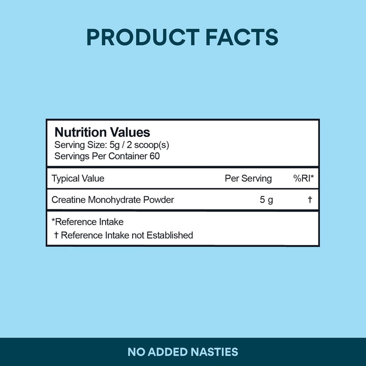 Creatine Monohydrate Powder | Ideal for Muscle Growth & Recovery - Unflavoured Creatine 5G | 100% Pure Micronised Creatine Powder | Supports Strength Performance | 60 Servings