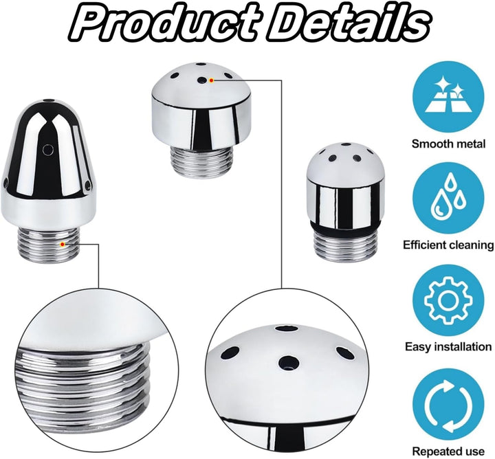 Shower Enema Douche Nozzle Shower Attachments Kits with 3 Aluminum Shower Heads Shower Cleaner System,Handheld Water Shower Nozzle Cleaning Kit Douches for Men Women Cleaning, with Velvet Carry Bag