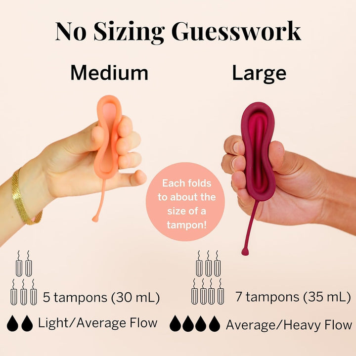 Pixie Menstrual Disc Kit - No Metals or Toxins - 100% Medical-Grade Silicone - Best Period Disc Starter Kit - Removes like a Tampon - Proven to Become a Successful Menstrual Disc User