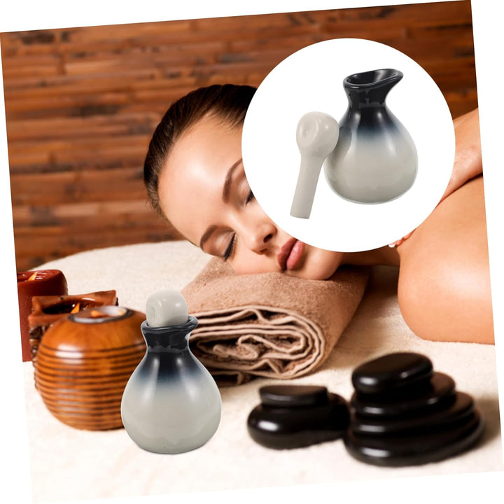 Ceramic Essential Oil Bottles with Caps Airtight Aromatherapy Dispensers for Massage Oil Precision Pouring Small for Beauty Salon Longterm Preservation and Decorative Spa