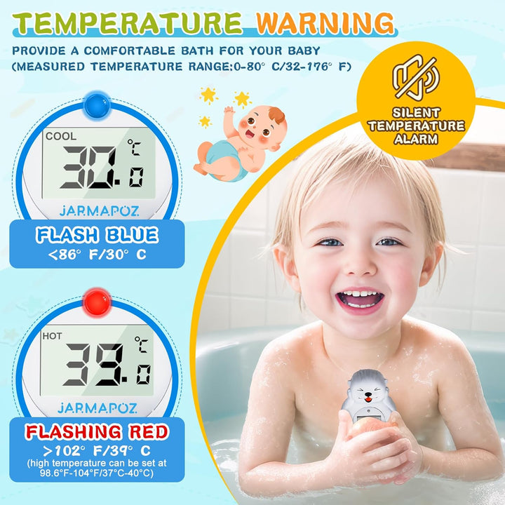 Baby Bath Thermometer, Newborn Bath and Room Temperature Thermometer Safety Floating Toy, Bathtub Thermometer for Infant