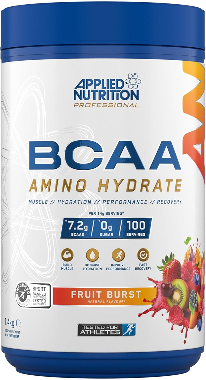BCAA Powder - Branched Chain Amino Acids Bcaas Supplement, Amino Hydrate Intra Workout & Recovery Energy Drink (45G - 32 Servings) (Orange & Mango)