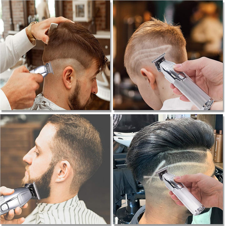 0Mm Baldheaded Hair Clippers for Men Professional Outliner Cordless Hair Trimmer Beard Trimmer with T Blade Zero Gapped Rechargeable Grooming Kit