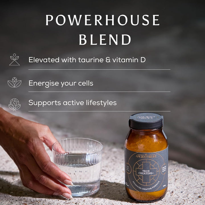 - True Creatine+ - 180G - Premium Creatine Monohydrate Powder - 100% Micronized for Women - High Performance, Strength Building - Muscle Recovery, Cognitive Function, Wellness