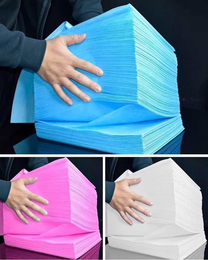 100Pcs Beauty Salon Health Care Massage Bed Disposable Bed Sheet Soft and Comfortable Non-Woven Massage Bed Cover Suitable for Hotel, Hospital Bed, Tattoo Hotel Massage (White, 20Gsm)