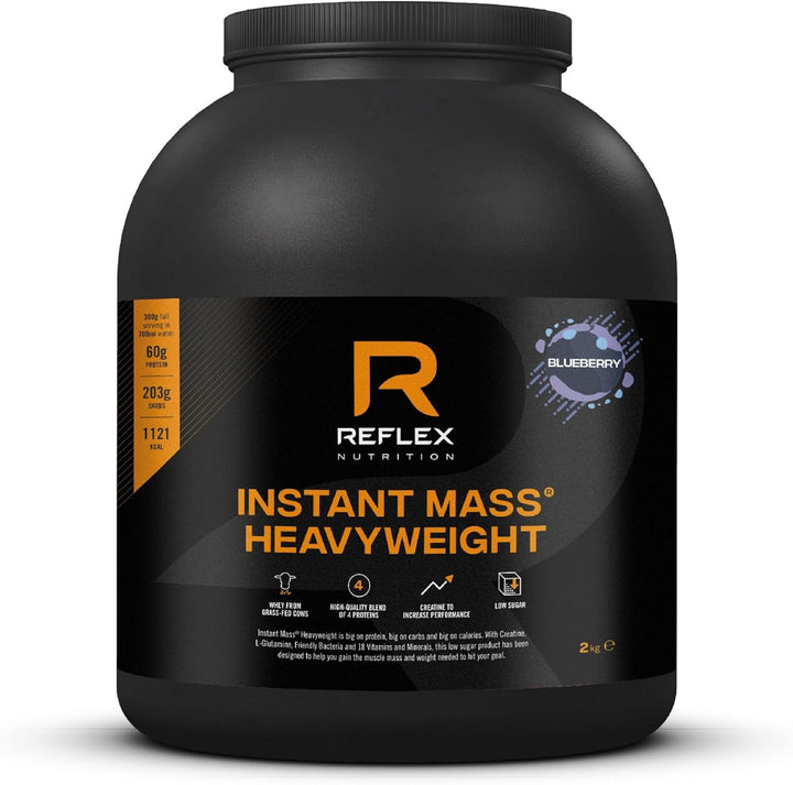 Nutrition Instant Mass Heavyweight - Mass Gainer - over 1000 Kcal per Serving, 60G Protein, Creatine - High Calorie Post Workout or before Bed Protein Shake (Chocolate Perfection, 2 Kg)