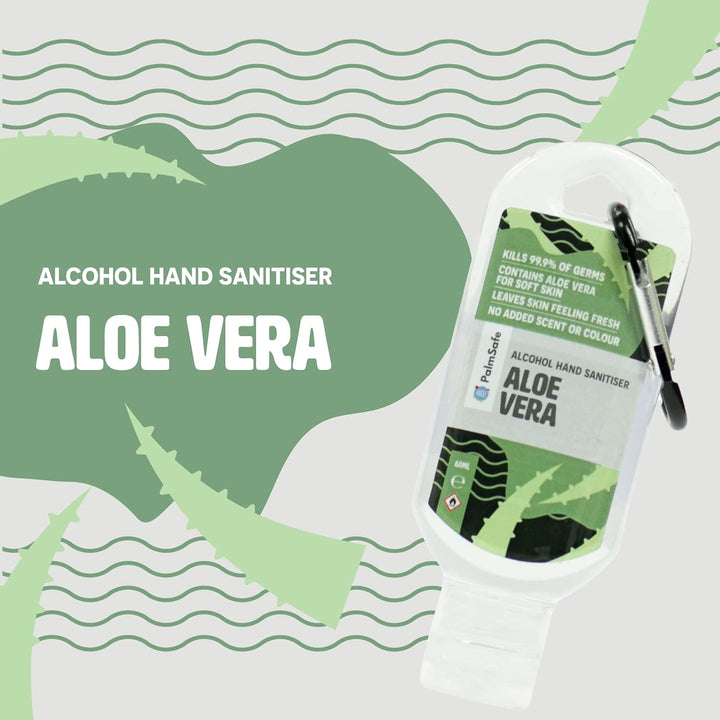 Aloe Vera Alcohol Hand Sanitiser 60 Ml Clip Bottles