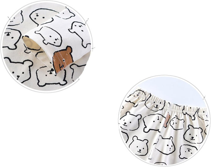 Soft and Cozy Girls Thermal Underwear Long Sleeve Top Pants Loungewear for Toddlers Kids