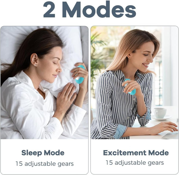 Sleep Aid Device, Holding Portable Calm Carry Sleep Aid, USB Rechargeable Anxiety Relief for Adults, 2 Modes Microcurrent Compact Sleep Aids for Adults Insomnia, Calm Palm Device-Blue