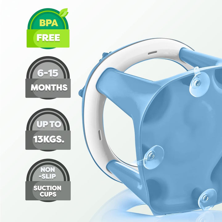 3-In-1 Baby Bath Support Seat: Safe, Convenient, and Bpa-Free (Blue)