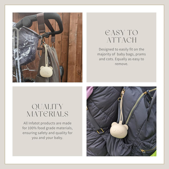 ® Silicone Dummy Case - Pacifier Holder Soother Pod Case W/Strap - Dummy Box 100% Free from BPA, PVC, Dummy Holder Case, Dummies Case Pair with Dummy Clip, Dummy Cases for Babies - Yellow