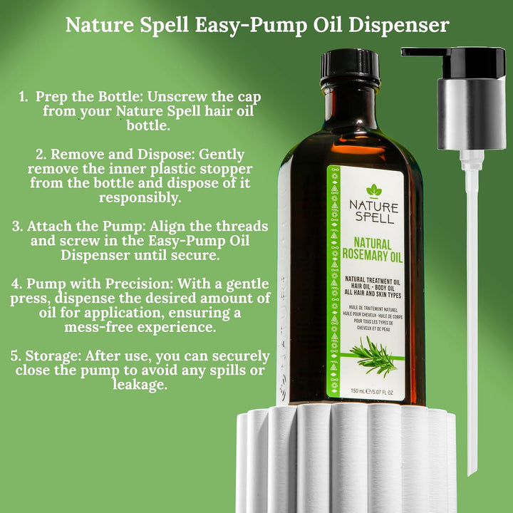 Easy Pump Oil Dispenser & Precision Applicator Comb Duo, for Hair Oiling, Root Comb Applicator & Pump Dispenser, Hair Tools, Pack of 2