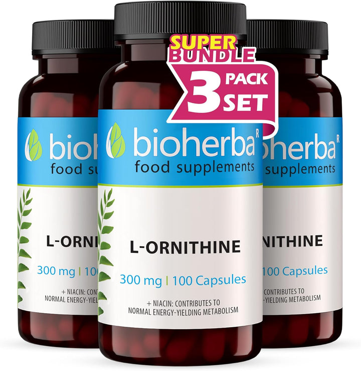 L-Ornithine 300 Mg – 300 Capsules | Pure Amino Acid Supplement for Active Nutrition by