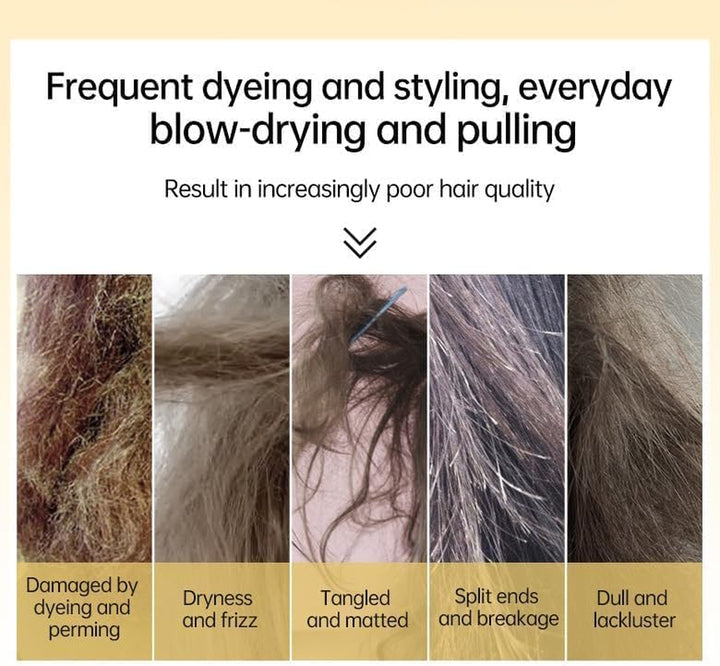 Hair Dye Repair and Deep Moisture Mask,8 Seconds Revitalizing Hair Mask,Deep Moisture Repair Conditioner,Instantly Smooths Frizz Daily Care