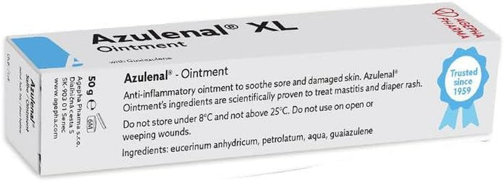 Ointment with Guaiazulene – Itch Relief & Wound Healing Cream for Burns, Cuts, Insect Bites, Hemorrhoids, Anal Fissures, Nappy Rash & Sore Nipples – Soothes Redness, Pain & Itching (50G)