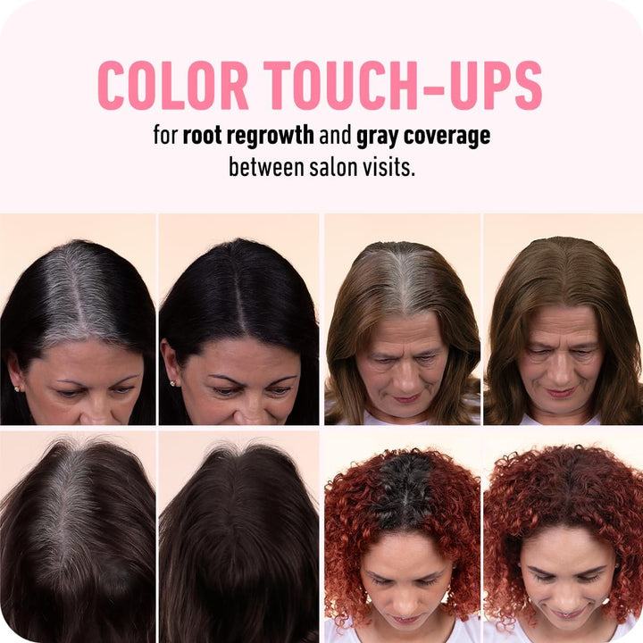 Hairline Powder - Root Touch up Hair Color for Gray Coverage - Bald Spot Concealing Hair Powder for Women and Men - 24-Hour Stain-Proof - Dark Brown