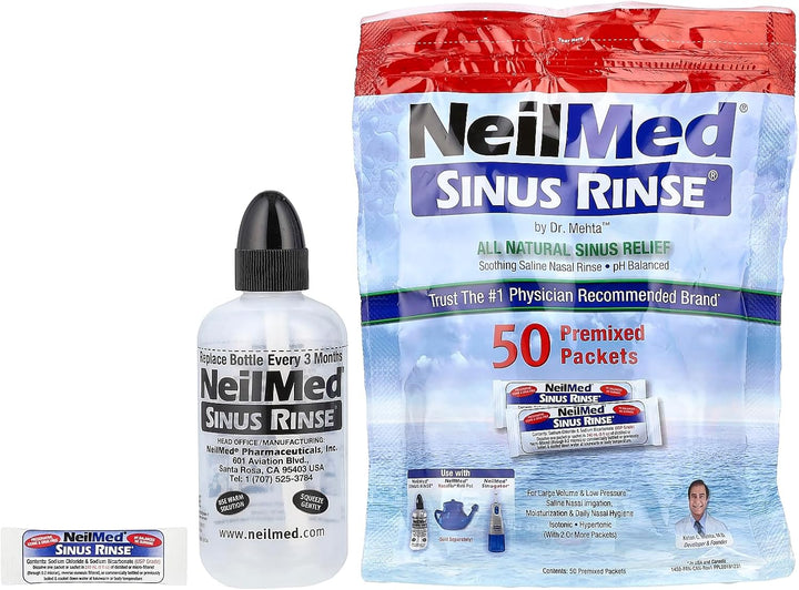 Original Sinus Rinse Kit with 60 Premixed Sachets